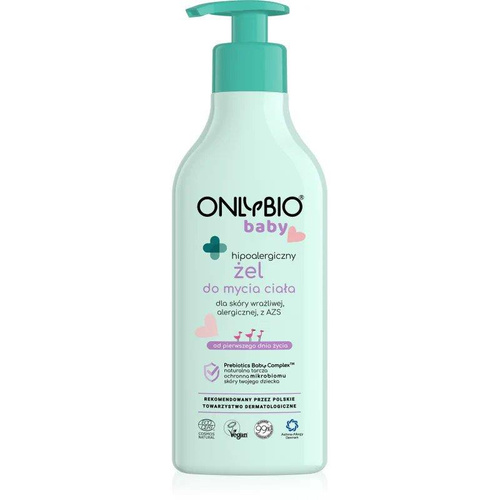 OnlyBio Baby Hypoallergenic Body Wash Gel for Babies from 1st Day of Life for Atopic and Allergic Skin 300ml Best Before 14.09.26
