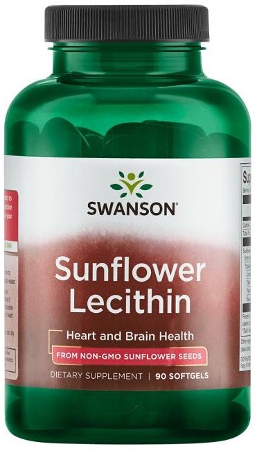 Swanson Lecytyna Słonecznikowa 1200mg na Pamięć i Koncentrację 90 Kapsułek