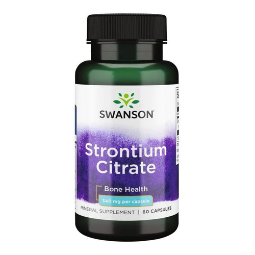 Swanson Strontium 340mg for Healthy Bones and Teeth 60 Capsules