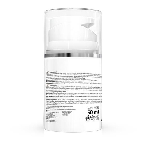 Apis Professional Coffee Shot Biorewitalizująca Maska pod Oczy z Kwasem Kawowym i Olejem z Nasion Kawy 50ml