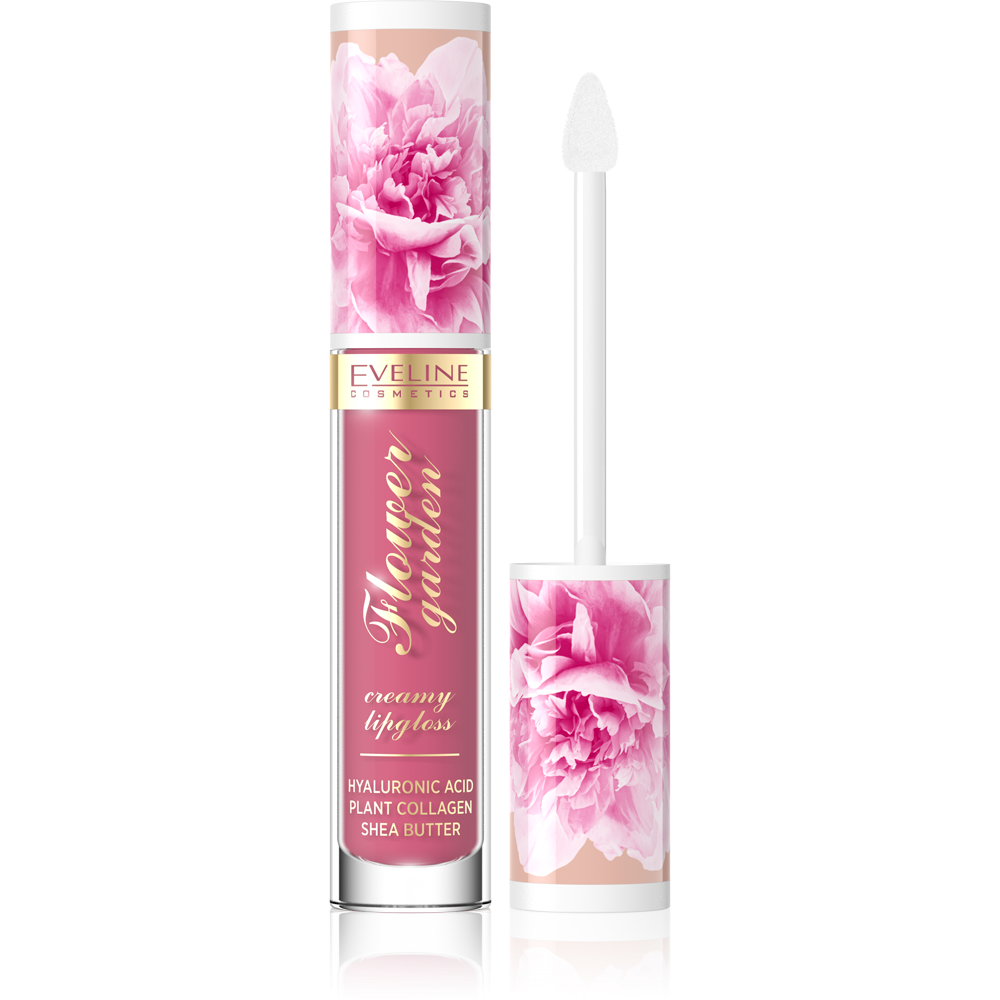 Eveline Flower Garden Kremowy Błyszczyk do Ust Nr 3 Vegan 4.5ml