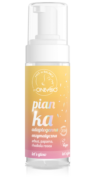 Onlybio Pianka Adaptogenna Enzymatyczna do Mycia Twarzy z Arbuzem i Papainą 150ml