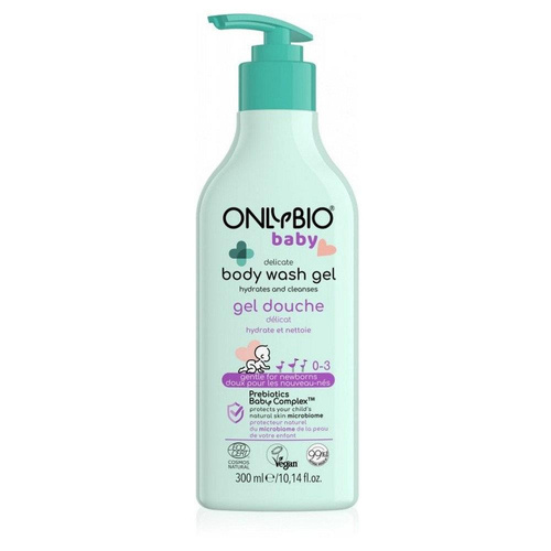 OnlyBio Baby Gentle Body Wash Gel for Babies from 1st Day of Life for Sensitive and Delicate Skin 300ml Best Before 23.08.26