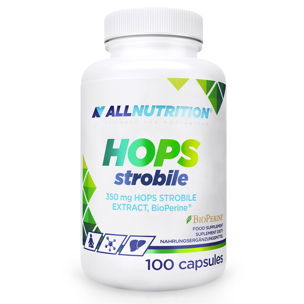 Allnutrition Hops Strobile 350mg Ekstrakt z Chmielu 100 Kapsułek