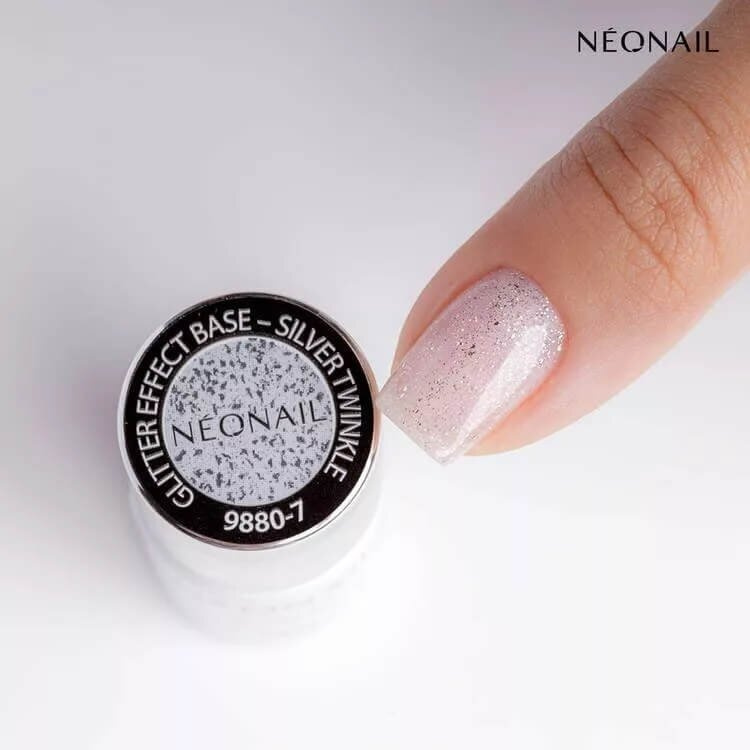 NeoNail UV/LED Soak Off Glitter Effect Base Silver 7.2ml