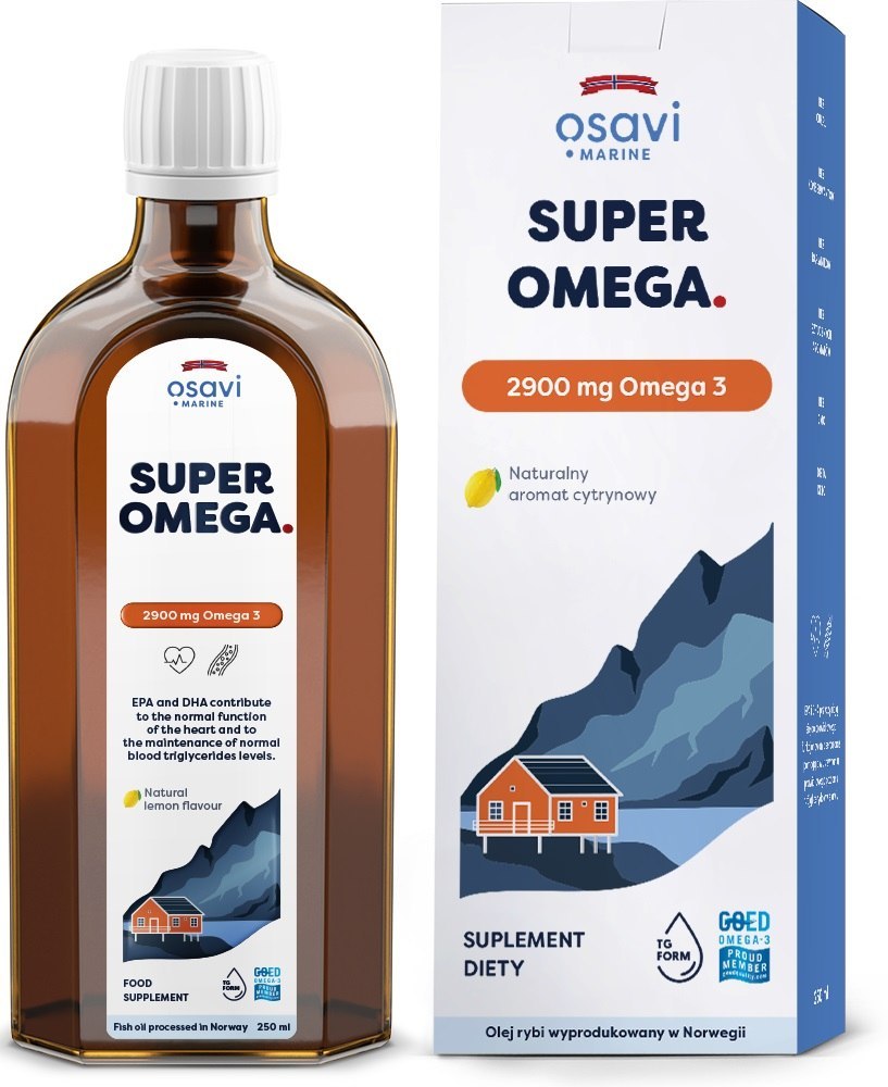 Osavi Super Omega 2900mg Omega 3 Supports Heart, Brain and Proper Vision Lemon 250ml