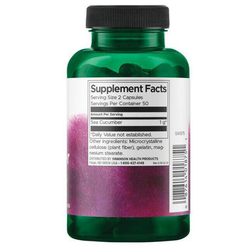 Swanson Sea Cucumber 500mg for Joint Support 100 Capsules