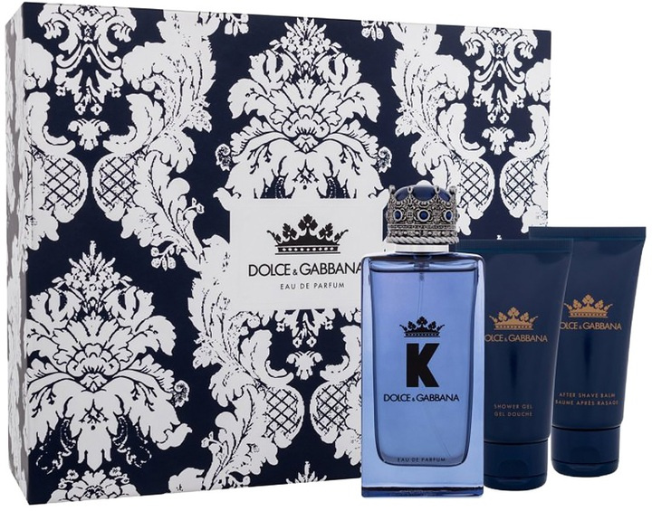 Dolce & Gabbana K Gift Set Woda Perfumowana EDP 100ml  Żel pod Prysznic 50ml Balsam po Goleniu 50ml Zestaw dla Mężczyzn 1 Sztuka