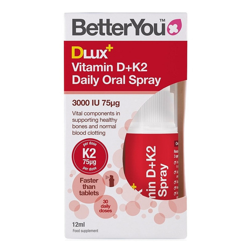 DLux+ Vitamin D+K2 Daily Oral Spray - 12 ml.