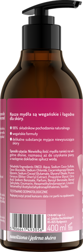 OnlyBio Body in Balance Mydło do Rąk Sakura Kwiat Wiśni dla Skóry Suchej i Szorstkiej 400ml