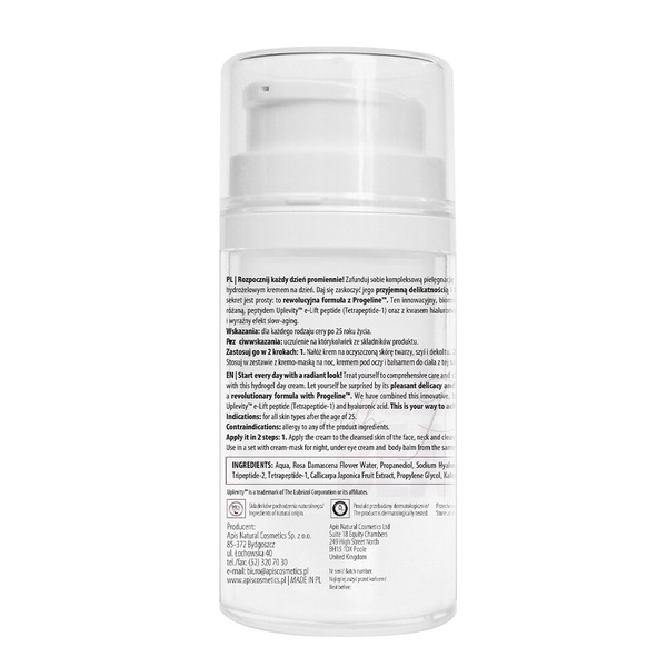 Apis Ageless Beauty Hydrożelowy Krem z Progeliną na Dzień 50ml