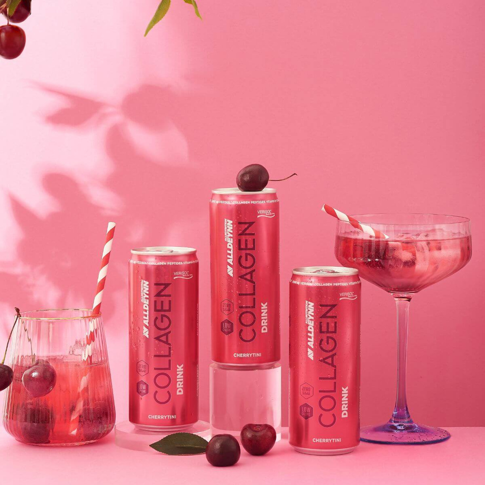 AllDeynn Collagen Drink Cherrytini Non-carbonated Collagen Drink 24x330ml