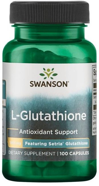 Swanson L-Glutathione 100mg for Antioxidant Support 100 Capsules