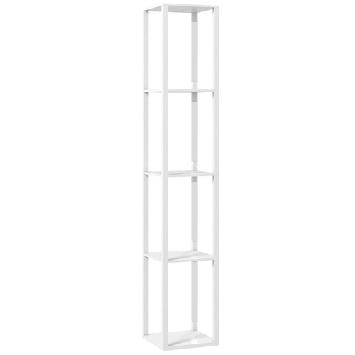 HOMCOM Floor Lamp with Shelves and 3 Brightness Levels - White
