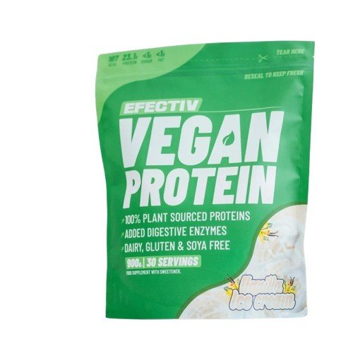Efectiv Nutrition Vegan Protein Plant Based Powder Vanilla Ice Cream 900g