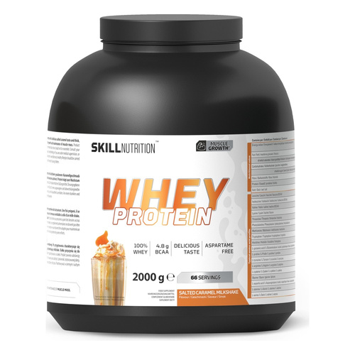 Skill Nutrition Whey Protein Powder, Salted Caramel Milkshake - 2000g