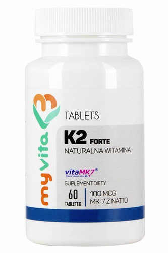 Myvita Vitamin K2 100mcg 60 tablets improves bone health