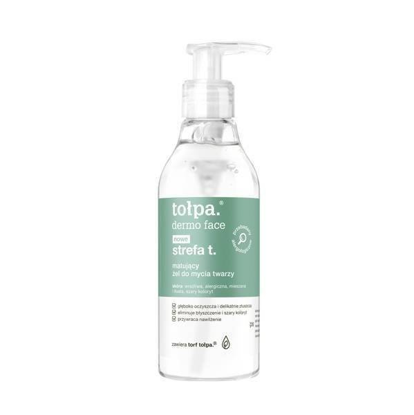 Tołpa Dermo Face Strefa T Matujący Żel Oczyszczający do Mycia Twarzy 195ml