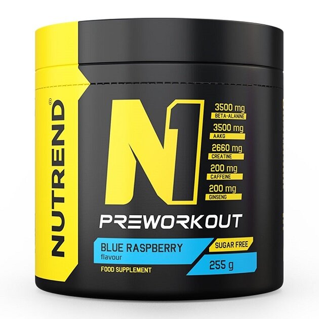 N1 Pre-Workout, Blue Raspberry - 255g