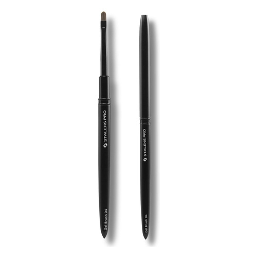 Staleks Pro Expert Oval Gel Brush Synthetic Bristles Aluminium Handle 4 mm x 7 mm 18 cm