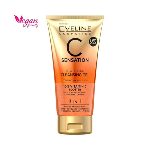 Eveline C Sensation Rewitalizujący Żel Myjący 3w1 do Cery Tłustej i Mieszanej 75ml