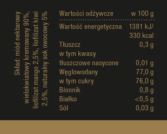 Bona Miód z Mango i Kiwi Naturalny Pyszny Smak 245g