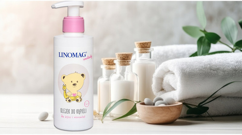 Linomag Olejek do Kąpieli dla Dzieci i Niemowląt od Pierwszego Miesiąca Życia 200ml