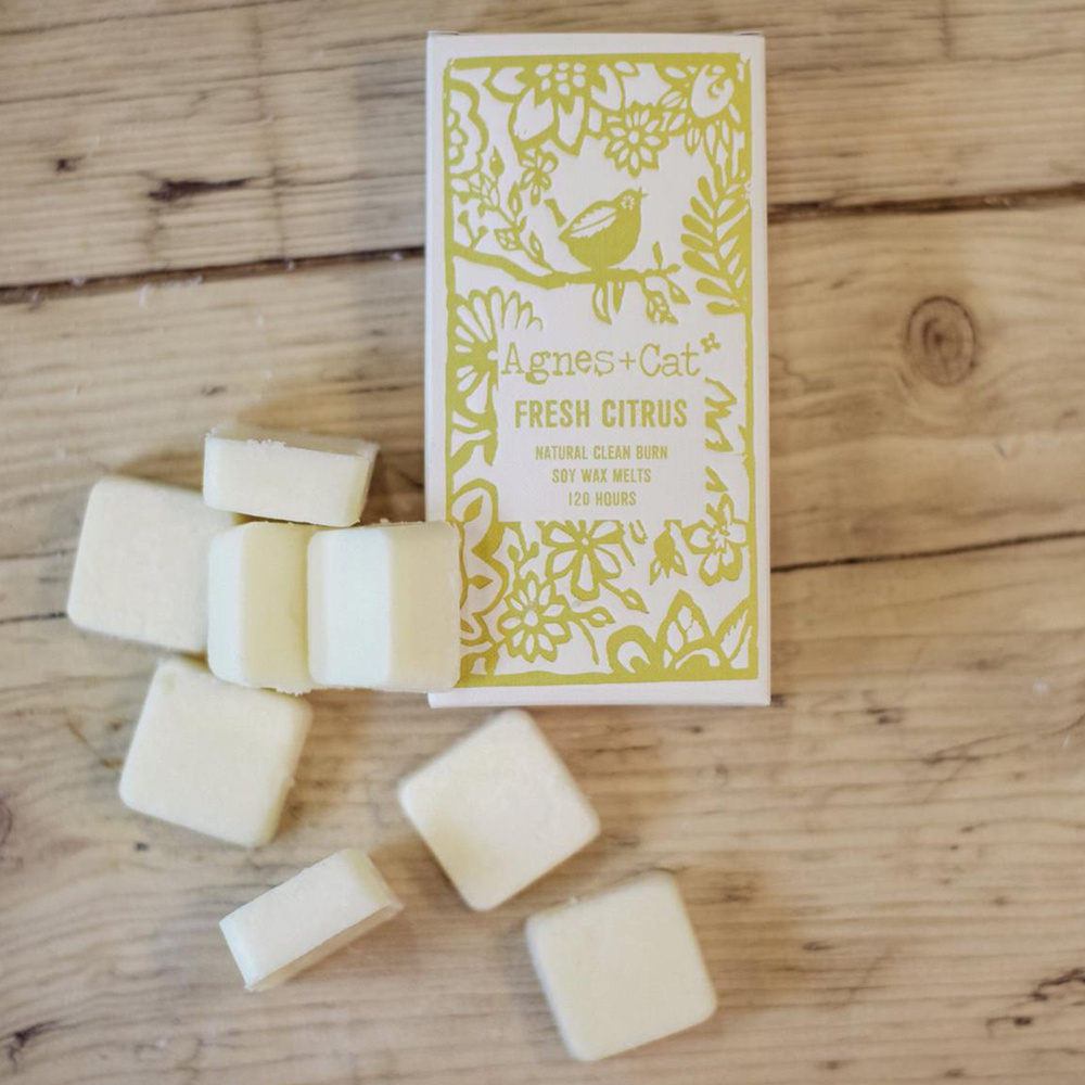 Agnes + Cat Box of 8 Wax Melts - Fresh Citrus
