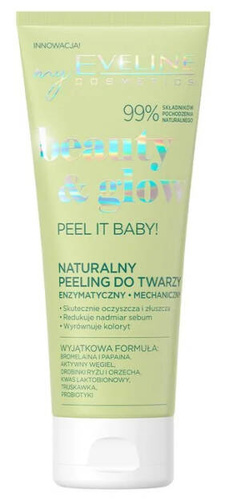 Eveline Beauty & Glow Peel It Baby! Naturalny Peeling 2w1 Enzymatyczny i Mechaniczny dla Każdego Rodzaju Skóry 75ml