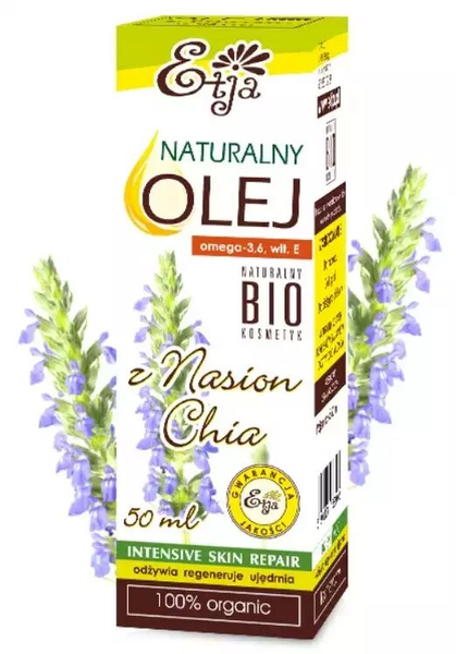 Etja Bio Olej z Nasion Chia dla Skóry Dojrzałej Suchej i Wrażliwej 50ml
