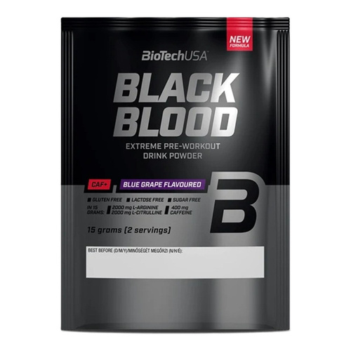 BioTechUSA Black Blood CAF+, Blue Grape - 15g (2 servings)