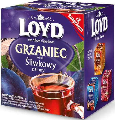Loyd The Magic Experience Herbatka Grzaniec o Palonym Śliwkowym Smaku 10x3g
