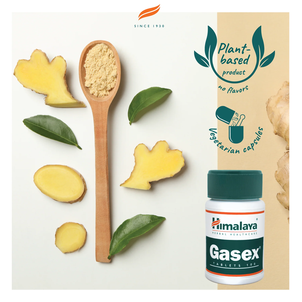 Himalaya Gasex Wsparcie Układu Pokarmowego 100 Tabletek