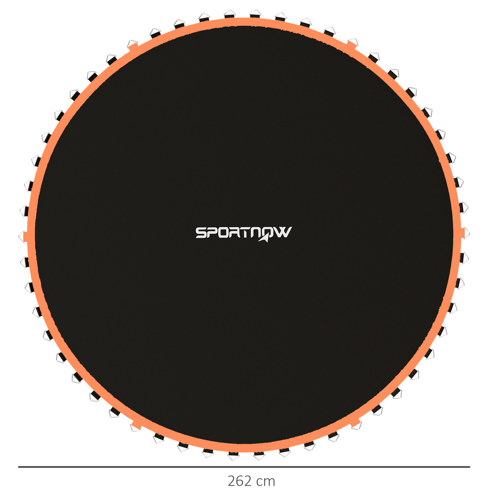 SPORTNOW Trampoline Replacement Mat with Spring Pull Tool, 54 V-Hooks, for 10ft Trampoline using 14cm Springs, Orange