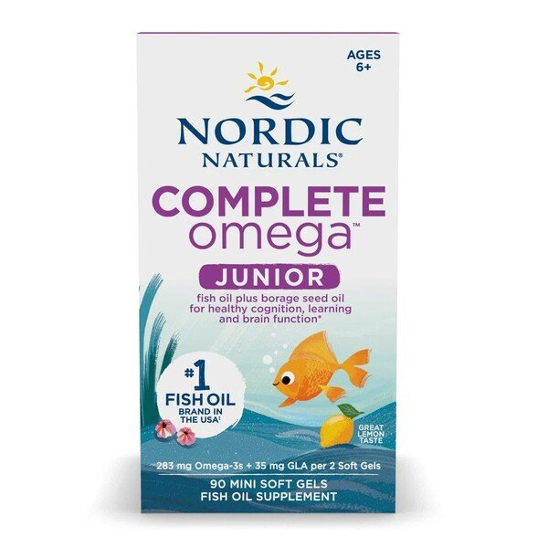 Nordic Naturals Complete Omega Junior Suplement Omega 3 6 9 dla Dzieci 90 Mini Kapsułek