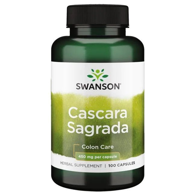 Swanson Cascara Sagrada 450mg for Gut Function Support 100 Capsules