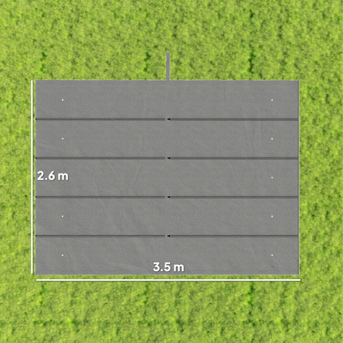 Outsunny Retractable Pergola Cover, 3.5 x 2.6 m Replacement Canopy Fabric for 4 x 3 m Frame, Roof Top Only, Light Grey