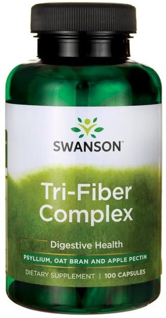 Swanson Tri-Fiber Complex Dietary Fiber for Digestion 100 Capsules