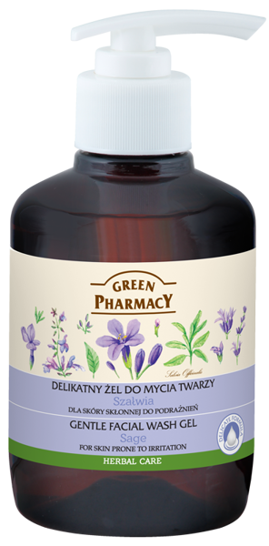 Green Pharmacy Gentle Face Wash Gel with Sage for Prone to Irritation Skin 270ml
