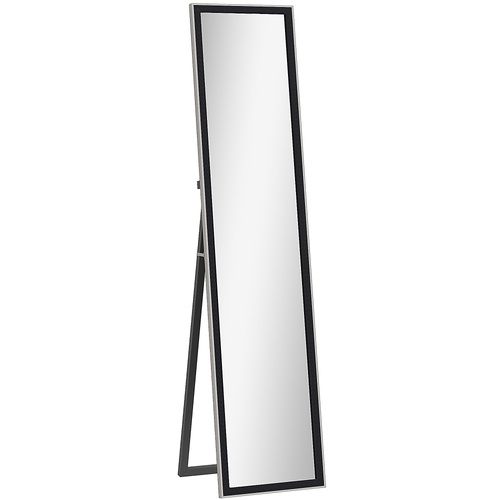 HOMCOM Glitter Frame Full-Length Mirror - Black
