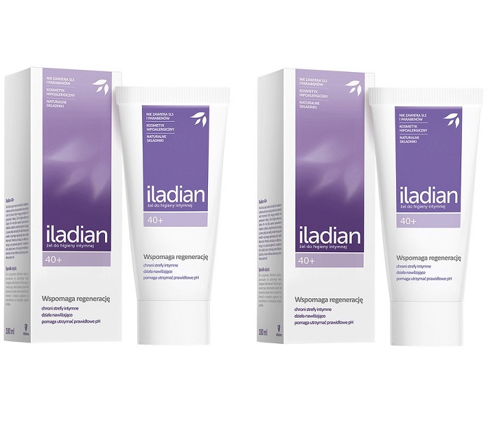 2x Iladian 40 Feminine Intimate Hygiene Gel Stimulating Regeneration 180ml+180ml