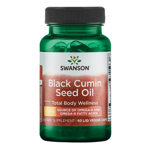 Swanson Black Cumin Seed Oil 500mg for Skin & Immune Support 60 Vcaps