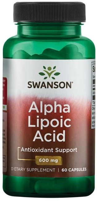 Swanson Alpha Lipoic Acid 600mg for Cellular Protection 60 Capsules
