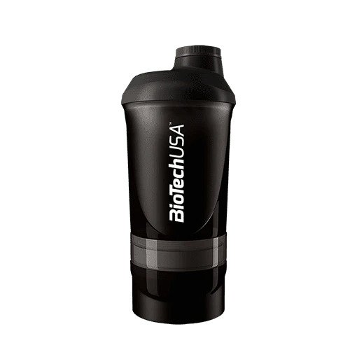 Wave+ Shaker, Black Smoke - 600 ml. (+ 200 ml.+ 150 ml.)