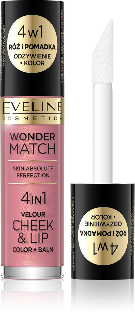 Eveline Wonder Match Cheek & Lip 4in1 Róż i Pomadka w Płynie Nr. 3 4,5ml