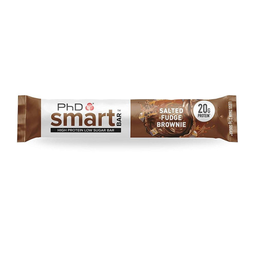 PhD Smart High Protein Low Sugar Bar Salted Fudge Brownie 64g
