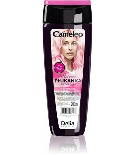 Delia Cameleo Różowa Płukanka do Włosów z Wodą Różaną Niweluje Żółty Odcień 200ml