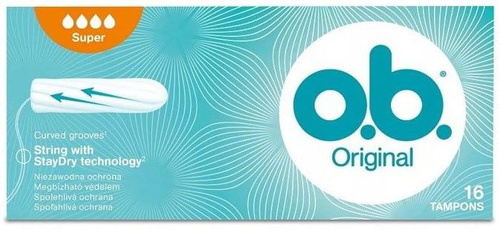 O.B. Original Super Tampons Reliable Protection 16 Pieces