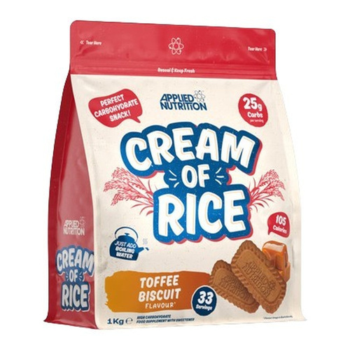Applied Nutrition Cream of Rice Toffee Biscuit Carbohydrate Supplement for Energy 1000g