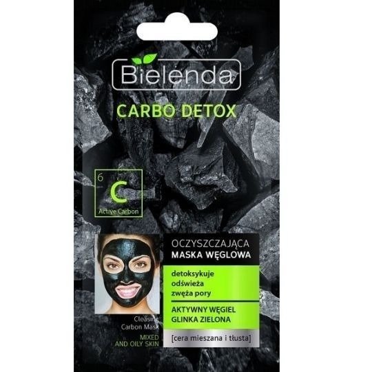 Bielenda Carbo Detox Oczyszczająca Maska Węglowa do Cery Mieszanej i Tłustej 8g